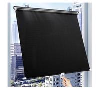 Genérico Estor Enrollable A Ventosa Sin Taladrar Persianas Enrollables Blackout con Ventosas Persiana De Ventana Aislamiento Térmico Cortinas Opacas Parasol Persianas Telescópica(W40*L125cm)