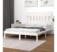 Genérico Estructura de Cama Madera Maciza Blanco Supe King 180x200 cm,Mobiliario,Camas y Accesorios,Camas y somieres-3104754