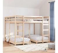 Genérico Estructura de litera Triple Marrón 160 x 200 cm,Mobiliario,Camas y Accesorios,Camas y somieres-3414561