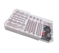 Genérico Estuche Blanco de Almacenamiento para Baterías Comprobador Integrado, Gran Capacidad y Material Abs para Uso en Tiendas