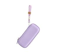 Genérico Estuche de Almacenamiento de PU para insta360 Luna Ultra cámara, Bolsa pequeña y portátil, Resistente a Golpes y caídas, con Correa para la muñeca y cordón (Purple)