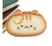 Genérico Estuche de Gato Diseño de Tostada - Algodón PP Felpa 19x13cm | Linda de Lápices Organizador de Dibujos | de papelería Kawaii para Primaria y Universidad, Regalo Infantil