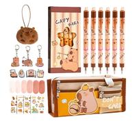 Genérico Estuche de Lápices Bonito | Set de Materiales Escolares con Capibara - para Lápices Escolar de Capibara - para Niños, Niñas, Jóvenes, Preescolares, Hijo, Hija, Familia y
