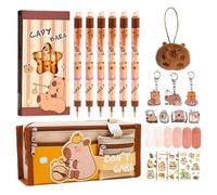 Genérico Estuche de Lápices Bonito - Set de Útiles Escolares con Múltiples Compartimentos,Estuche Capibara de Gran Capacidad - para Estudiantes Niños Jóvenes Preescolares Regalos Familia
