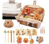 Genérico Estuche De Lápices De Capibara Lindo | Portalápices Gran Capacidad Multicapa Divertido | Organizador De Bolígrafos para Adolescentes Niños Niñas Jóvenes | Colegio Instituto Mochila