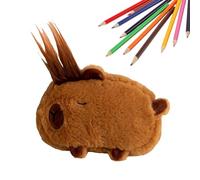 Genérico Estuche de Peluche para Lápices y Material de Oficina,Capibara,De Peluche Animal para Lápices | Bolso De Papelería para Casa Oficina Escuela Universidad Viajes Y Estudio