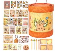 Genérico Estuche Escolar - Set de Materiales Escolares con Capibara - Portalápices Capibara para la Vuelta al Cole,para Niños, Niñas, Jóvenes, Preescolares, Hijo, Hija, Familia y