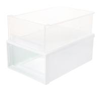 Genérico Estuche Fácil Clasificación y Búsqueda Hogar de Almacenamiento de Plástico Gran Capacidad Blanco y Diseño Tipo Cajón para Ropa y Accesorios