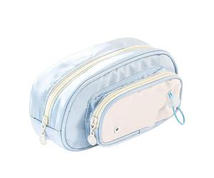 Genérico Estuche for lápices de reparación Multicapa, Bolsa Almacenamiento papelería Gran Capacidad Multifuncional, Plomo(Blue)