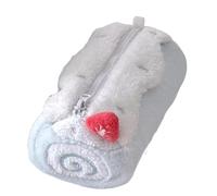 Genérico Estuche Gran Capacidad - Diseño Pastel Rollo De Peluche | Organizadora Papelería & Maquillaje | Material Escolar Estudiantes, Niñas, Niños, Universidad, Viaje, Mochila, Oficina