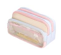 Genérico Estuche Grande para Lápices | Organizador con 3 Compartimentos para Rotuladores | Almacenamiento De Lapiceros con Cremallera, Artículos De Papelería Unisex para Adultos Y Adolescentes