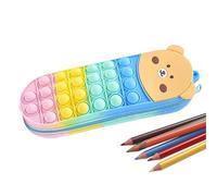 Genérico Estuche para Lápices De Animales,Portalápices de Burbujas | Sensorial Divertida para Bolígrafos con Fidget para Niños De Preescolar Y Educación En El Hogar, para Viajes