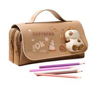 Genérico Estuche para Niñas, Bolsa para Bolígrafos de Panda y Capibara Bolsa para Lápices, Portalápices con Juguetes Antiestrés para Niñas Mujeres Colegio Suministros Escolares