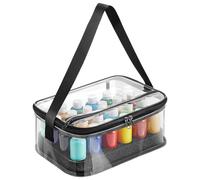 Genérico Estuche para Pinturas Maletín de Arte para Suministros de Viaje | Contenedor Transparente Portátil para Tintas Pintura al Óleo Manualidades Modelos Aerografía Hasta 24 Botellas de 60 ml