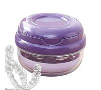 Genérico Estuche para Retenedores | Recipiente Portátil Hermético para Remojar Dientes Postizos - Portátil para Brackets - para Limpieza, Remojo, Enjuague, Uso en Viajes, Hogar, Hombre,