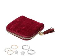 Genérico Estuche Pequeño de Joyas | Bolsita Portátil Con Cremallera - Caja De Joyas Viajera De Franela | Para Collar Anillo Pulsera Chica Adolescente Amiga Dama Madre Vacaciones Aire Libre