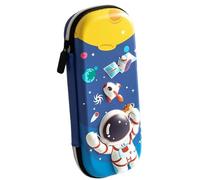 Generico Estuche portalápices - 3 capas impermeable y divertido | Portalápices de dibujos animados porta herramientas, para regla, rotuladores, casa, escuela, niños, niñas, estudiantes, turquesa