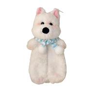 Generico Estuche portalápices con forma de perro - Bolsillo grande para papelería | Golden Retriever de peluche para escuela y viajes | Contenedor para rotuladores, reglas y maquillaje, burdeos,