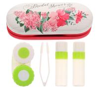 Genérico Estuche Portátil para Lentes de Contacto y Gafas Doméstico Doble Capa Diseño Chino Rojo Hermético y Compacto para Viaje y Uso Exterior Accesorio Práctico para Gafas Delicadas