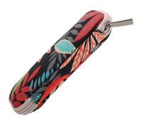 Genérico Estuche Portátil para Memorias USB 10 Compartimentos Bolsa Organizadora de Discos U Color Negro Hojas Funda Compacta y Resistente para Viaje y Oficina