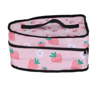 Genérico Estuche Portátil para Plancha de Vapor con Asa Ergonómica, Bolsa Protectora a Prueba de Polvo y Humedad, Diseño Compacto con Estampado de Fresas para Viaje y Almacenamiento