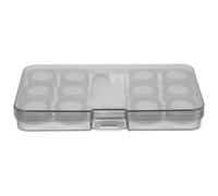 Genérico Estuche Transparente para Lentes de Contacto, Organizador Práctico de 6 Pares, Caja Portátil de Almacenamiento sin Fugas, Diseño Compacto y Ligero Color Gris para Viaje y Uso