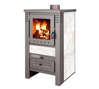 Generico Estufa de Leña Bio Legna Nova con Revestimiento Cerámico Blanco