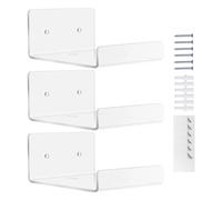 Genérico Étagères Flottantes En Acrylique - Rack Organisateur 3 Pièces | Bibliothèque Murale Décorative,Pour Locataires D'Appartement Étudiants Bureau Hôtel Salle De Bain Salon Cuisine Chambre