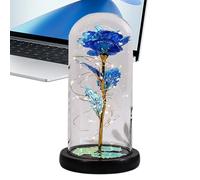 Genérico Eternal Preserved Rose, LED Glass Dome Light-Up Flower Ornament, Romantic Colorful Rainbow Rose Gift for Women, Girlfriend, Birthday, and Holiday Decorations