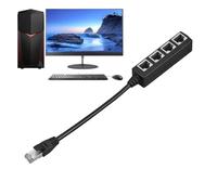 Genérico Ethernet Cable Splitter - Male to Female Small Adapter,Router Internet Ethernet Splitter | for TV PC Router Outlet Top Box Hub Home Office Dorm Conference Room