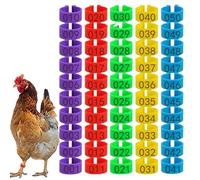 Generico Étiquettes Numérotées Volaille - Anneaux Cuisse Poulet Canard Oie 16mm | Bandes Identification Couleurs Clip Durable | Accessoires Élevage Gestion Reproduction Marquage Animaux Ferme