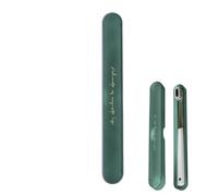 Generico Étui À Brosse À Dents Portable, Conteneurs De Voyage, Étui De Protection Respirant Pour Tube De Brosse À Dents, Boîte De Rangement Transparente Portable, Porte-Pinceaux Pour Les Vo, Verde,