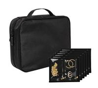 Genérico Étui De Voyage Organiseur Pour Bijou- 20x25x8 Cm Pochette Portable Avec Compartiments Individuels | Organisateur De Voyage Pour Bijoux | Femmes Adolescentes Boucles D'oreilles Mariage