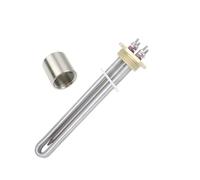 Genérico eufeifeiegds Calentador de Agua Tubular 48 V y 1500 W con Panel Solar Rosca Cobre DN32 1 1/4" termopozo 8 mm(Heater Female Thread)