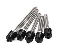 Genérico eufeifeiegds Resistencia calefactora eléctrica de Cobre DN40 G1 1/2" 220V 380V 3KW 6KW 9KW 12KW for Calentamiento Industrial Agua (calefacción Ten)(304 Stainless Steel,220V_6KW 240MM)