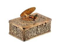 Genérico European Three-Dimensional Embossed Bird Music Box, 3D Vintage Elegant Singing Bird Music Box, Mechanical Wind Up Birds Automaton for Home Decor Birthday Anniversary