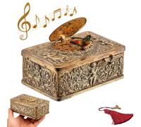 Genérico European Three-Dimensional Embossed Bird Music Box, 3D Vintage Elegant Singing Bird Music Box, Mechanical Wind Up Birds Automaton for Home Decor Birthday Anniversary