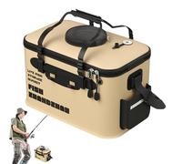 Genérico EVA Fishing Bucket For Live Bait & Catch | 12L/22L Foldable Portable Fish Bag | Outdoor Waterproof Hauling Container | Telescoping Bait Tank For Anglers