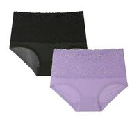 Genérico Evella Leak Proof Panties, Women's Washable Leakproof Underwear, Ladies Underwear with Incontinence Comfortable for Women 55+ (2pcs-E,M)