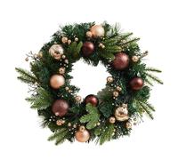 Genérico Evergreen Charm Ring - Christmas Wreath Outdoor | Wall Decorative Garland with Festive Accent & Seasonal Ornament Features for Porch Garage Window House Wedding Fireplace Cabinet