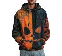 Genérico Everswear Halloween Sweater, Halloween Sweaters for Women, Spooky Face Patchwork Pumpkin Sweatshirt, Machine Washable (M,S)