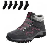 Genérico Evocomfort Shoes, Evocomfort Orthopedic Boots, EvoOrtho Winter ReliefShoes-Women's (Gray + Red,45)