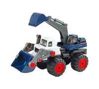 Genérico Excavator Toy Model - 6 Inch Mini Bulldozer Vehicle for Educational Play, Engineering Theme Parent Child Game with Collectible Figure, Indoor Outdoor Playground, Durable Red,