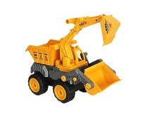 Genérico Excavator Toy - Multifunctional Construction Vehicle for Kids, Educational Shovel Truck Toy Early Learning Play, Engineering Equipment for Boys Girls, Yellow, Outdoor Indoor 10.83 Inches
