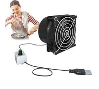 Generico Exhaust Fan, USB-Powered Adjustable Speed Solder Fume Absorber, Mini Air Ventilation Blower, Booster Extractor Fan, Compact Quiet Design, Black, Ideal for Toilet Bathroom