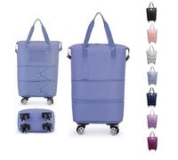 Genérico Expandable Bag with Wheels, Collapsible Luggage with Wheels, Foldable Suitcase Without Handle 40L Maximum Capacity (#6)