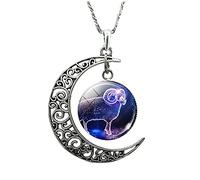 Genérico Expositor Collares Collares Joyas para Mujeres Regalos Luna Girls Collar 12 para Mamá Sus Collares y Colgantes presentes Cadenas Cornalina Joyería, Liuli, No Gemstone