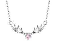 Genérico Expositor Collares Joyería Collar Colgante de Plata Esterlina para Mujer Collar Cuerno de Regalo Regalo Pack Contenedor Joyería, metal, No Gemstone
