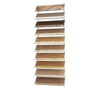 Genérico Expositor de Azulejos cerámicos de Pared, Estante de Madera Resistente para muestras de Azulejos de Suelo y Pared, Estante Flotante Grande, Blanco, 10,5 x 140 cm, Salas de Expo