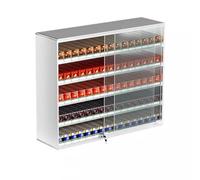 Genérico Expositor de Cigarrillos de Aluminio de Pared con Cerradura, Caja de cerillas y pitillera de Seguridad para Tiendas y supermercados comercialización organizada.